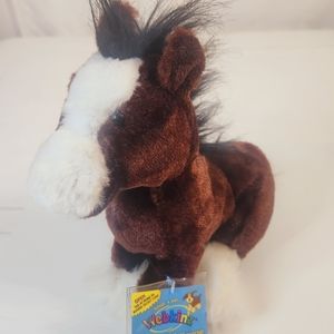 Ganz Webkins Clydesdale Horse Plush Stuffed Animal w Code